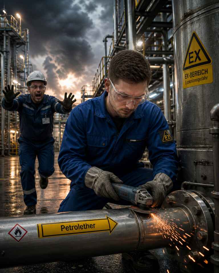 Explosion Industrieanlage Feuer