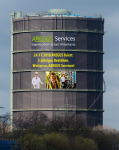 Plakat vam Gasometer "5 Jahre AREGUS Services"